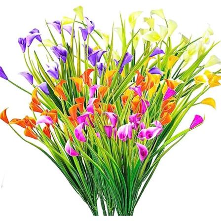 5 stk. kunstige liljer, dekorative plastikblomster, Fa