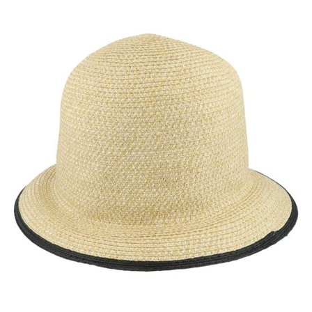 Seeberger - Beige straw Hatt - Paper Brim Bell Straw Hat @ Hatstore