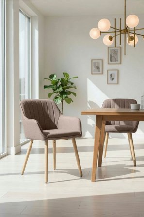 Homeroom Collection - Julius 2-pack ruokailutuoli - Ruskea - Tuolit - - Homeroom