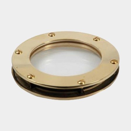 Portlight Foresti, Ø120 mm (medida de corte), Ø150 mm (medida externa), fixa, latão