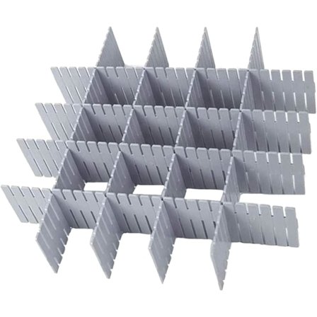 8 kpl Säädettävät Ruudukon Muotoiset Laatikon Jakajat DIY Muovi Kaappi Erottimet, ZQKLA