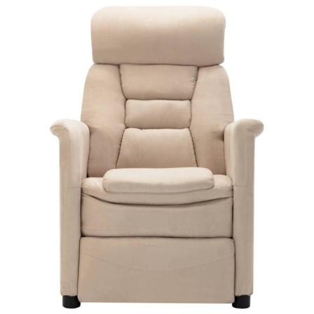 Vidaxl Elektrisk Reclinerfåtölj Gräddvit Konstmocka Creme