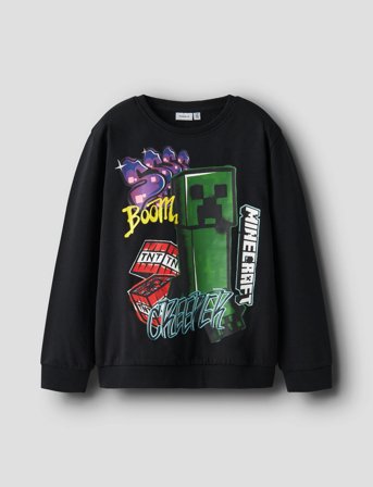 name it Nkmdai Minecraft Nreg Sweat Bru Noos Bfu - Black - 116