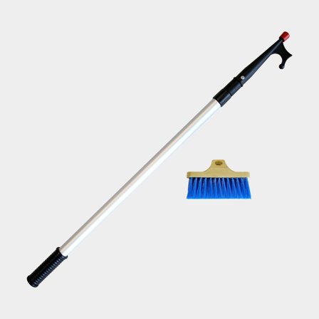 Gancho telescópico para barcos NOCK Compact Hook, 3-secciones, aluminio, 104 - 244 cm + cepillo para barcos (medio)