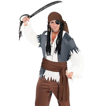 Set Long-tail Pirathatt Stor skärp Medeltida tema Cosplay Party Dress Up