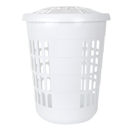 Casa Deluxe Rund Tvättkorg Isvit 60L One Size One Col