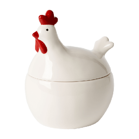 Åhléns Home Godisgömma höna 18 cm Dekoration Vit ONESIZE