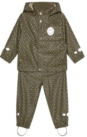 Viking Jolly Print Rain Set Kids Olive