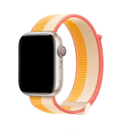 Urheilullinen nailonranneke Apple Watch 42/44/45mm - joustava, punottu pehmeä ranneke iWatch Series 8 7 6 5 4 3 2 1 SE -mallille
