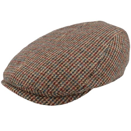 Lierys - Beige flatcap Cap - Ivy Wool Beige/Red/Blue Flat Cap @ Hatstore