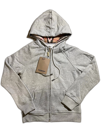 Snygg ljusgrå hoodie från Burberry