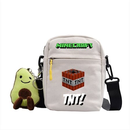 Liten firkantet veske mote trykt fargerik lerret skulder veske casual tegneserie messenger veske