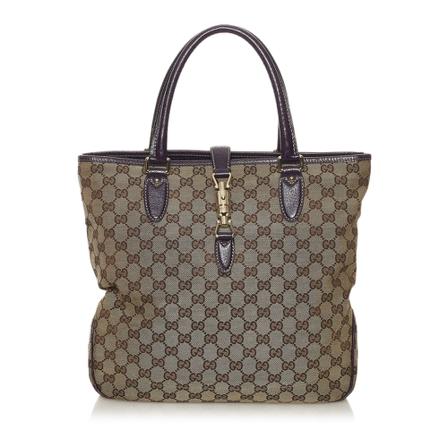 Gucci Vintage, Pre-owned Tote Bag Bruin, Dames, Maat:ONE Size
