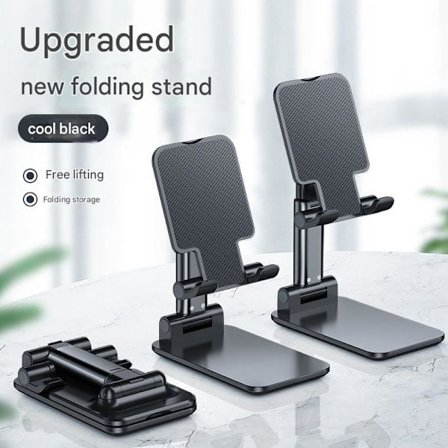 Mobiltelefonhållare - Hopfällbara tillbehör för surfplattestativ - Infällbart metallstativ för surfplatta