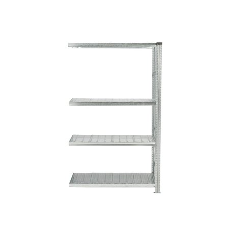 Verzinktes Regal BLEND, mit Auffangwanne, Anbauelement, 19792 x 1200 x 600 mm, 29 L
