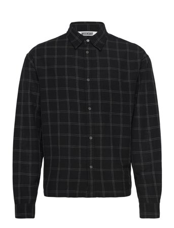 Weekday Oversized Boxy Linen Shirt - Black - S