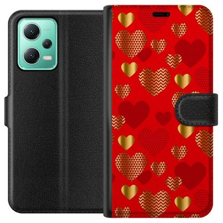 Yhteensopiva Lompakkokotelo Xiaomi Xiaomi Redmi Note 12 GoldenHearts