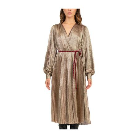 Forte Forte, Midi Dresses Beżowy, Kobieta, Rozmiar: M