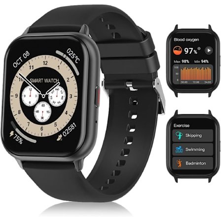 Smartwatch för Män och Kvinnor Smartklocka Fitnessklocka med Hjärtfrekvensövervakning Under Sömn