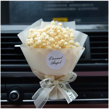 Torkad blomma Gypsophila bil doft diffusor klämma, Gypsophila torkad