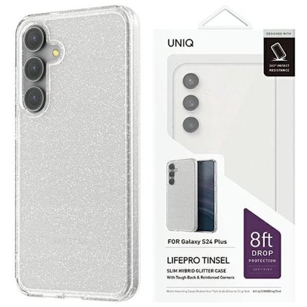 UNIQ LifePro Xtreme-deksel til Samsung Galaxy S24+ - gjennomsiktig og glitrende