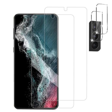 2-pack Galaxy S21 Fe Skärmskydd + Kameralinsskydd Hd 0,3mm Transparent