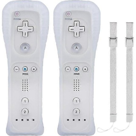 2 WII Controllere - Spil Fjernbetjening med Etui - w