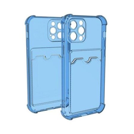 iPhone 13 Pro Max TPU Shockproof Protective Wallet Case Blue