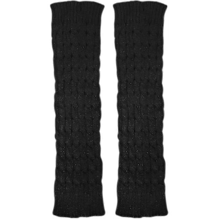 Benvarmer, Lange Benvarmere til Kvinder og Piger, Strikkede Ankelbenvarmere til Vinteren, Hæklede Støvlekanter, Benstrømper, Sort