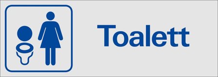 Systemtext 386950 Skylt 225 x 80 mm Dam, Skyltar & tillbehör