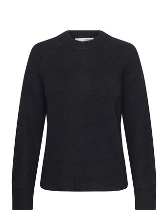 Slfrena Ls Knit O-Neck Camp Black Selected Femme