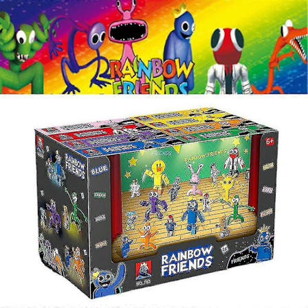 Rainbow Friends Rakennuspalikat 2023, 8 Väriä Action Figurit Lelut Sininen/Violetti/Vihreä/Oranssi/Keltainen/Punainen/Vaaleanpunainen/Kukka, 