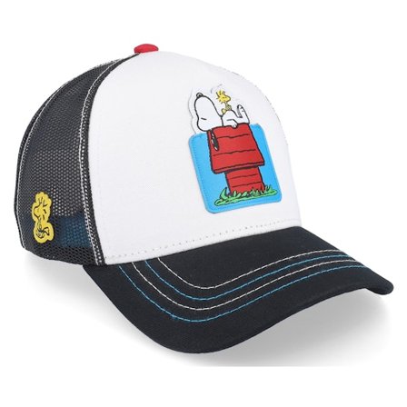 Capslab - Bílá trucker Kšiltovka - Peanuts House White/Black @ Hatstore