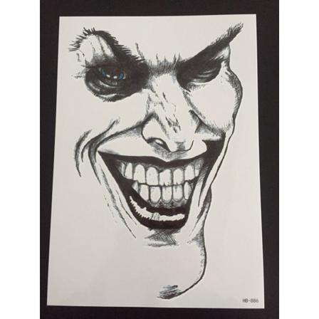 Tillfällig Tatuering 21 x 15cm - Joker