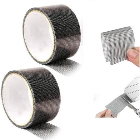 2 Stykker - Reparasjonstape for insektsnett - 2M x 50mm - Myggnettape - Vindusnettape