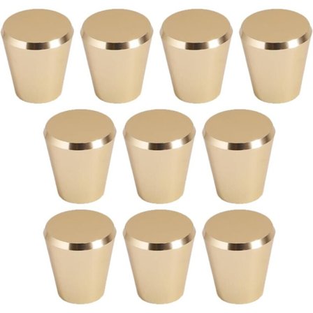 10 harjatun messinkisen huonekalun vetimen sarja (kapeneva), kultaiset laatikon nupit kaappeihin, vaatekaappeihin, kylpyhuoneisiin ja keittiöihin