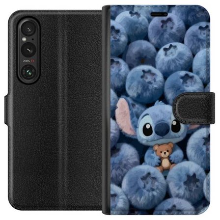 Kompatibel Tegnebogsetui til Sony Xperia 1 V Lady Gaga minimalistisk plakat med guitar og monokrom design