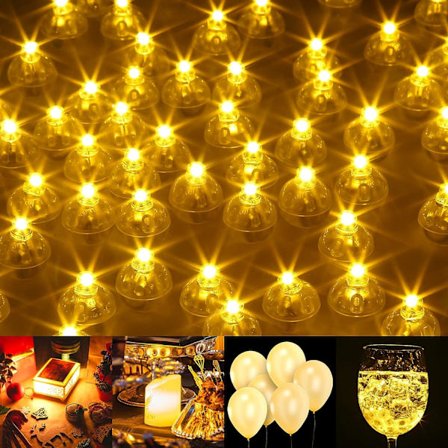 LED-upplysta ballonger, 500 st Mini runda LED-ballonger Vattentäta Mini LED-partyljus Mikroljus för papperslyktor Glödande ballonger Födelsedagsfest
