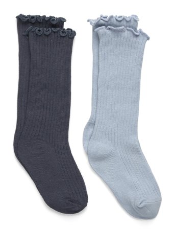 Mango 2 Pack Ribbed Socks - Grey - 1-2