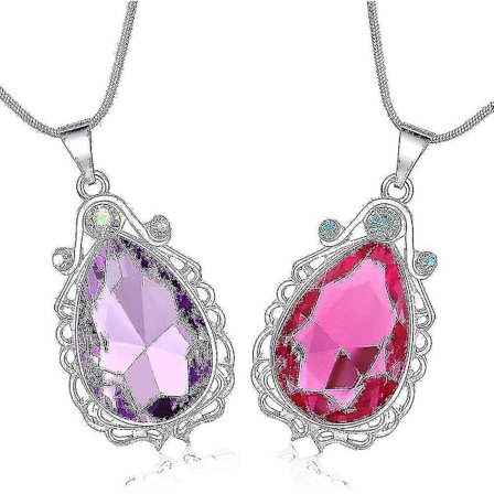 2 stk. Sofia Den Første Amulet Og Elena Prinsesse Halskæde Tvillinge Søster Tåre Halskæde Magisk Smykke Gave Til Piger