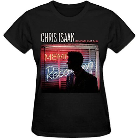 Över Chris Isaak Beyond The Sun T-shirts för kvinnor Rolig crew Neck