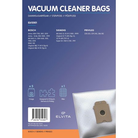 Elvita - Dammsugarpåsar ELV2001