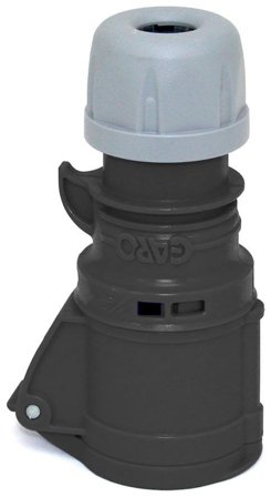 Garo S 416-5 Q Skarvuttag IP44, 5-polig 16A, Quick Svart, 5 h, Anslutningsdon & kablar