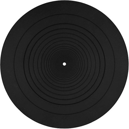 12 tums skivspelarmatta, Silikon Svart Skivspelarmatta Antistatisk LP Halkfri (FMY)