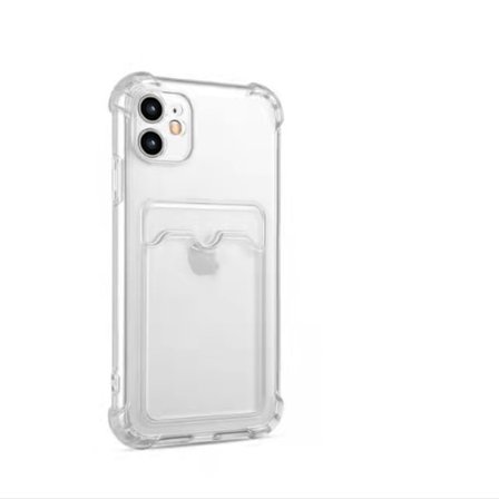 INF iPhone 12 skal med korthållare TPU transparent