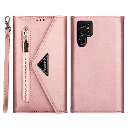 Samsung Galaxy S22 Ultra lompakkokotelo ruusukulta