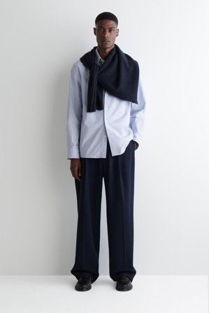 COS Homme Chemise Oxford En Coton in Bleu