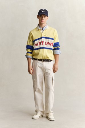 GANT Herren Herringbone Cargohose (34) Weiß