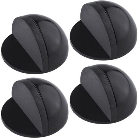 4 stk. Dørstopper, Rustfrit Stål Dørstopper, Dørstopper, Klæbende Dørstopper, Halvmåne Dørblok, Dørstopper til Beskyttelse af Møbler, Bl