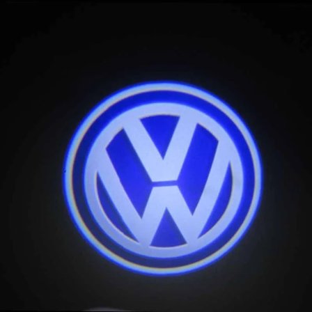 2 stk Bil LED Dekorativ Dørlys Velkomstprojektor Kompatibel VW Passat B6 B7 Sharan CC Golf 5 6 7 Jetta Scirocco 3 Tiguan EOS blue VW blue VW{ROG}